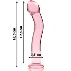 Ibiza Nebula Series Model 18 stiklinis dildo – 18.5 cm (7.3″) – rožinis — Nuotrauka 3