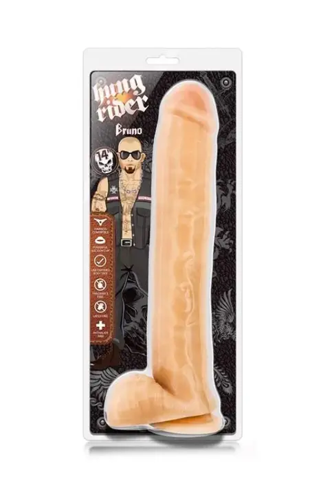 Hung Rider Bruno Realistic Dildo – 35.5 cm (14″) – Black