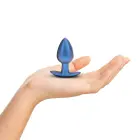 Sile silikoonist anaaltapp – 7.9 cm (3.1″) – Metalliksinine — Foto 3