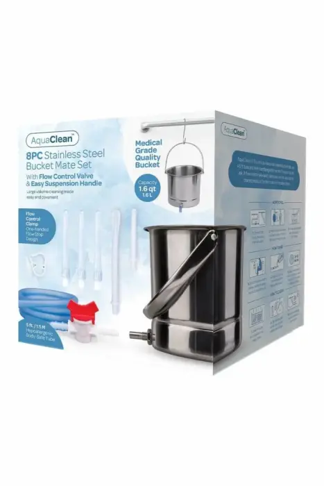 AQUACLEAN Stainless Steel Bucket Mate Set – 8-osaline komplekt – 1,5 L