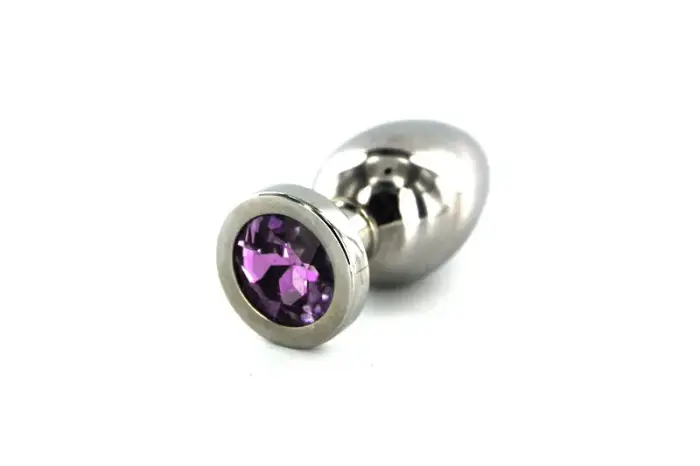 Dārgakmens anālais spraudnis – 6 cm (2.4″) – Violets
