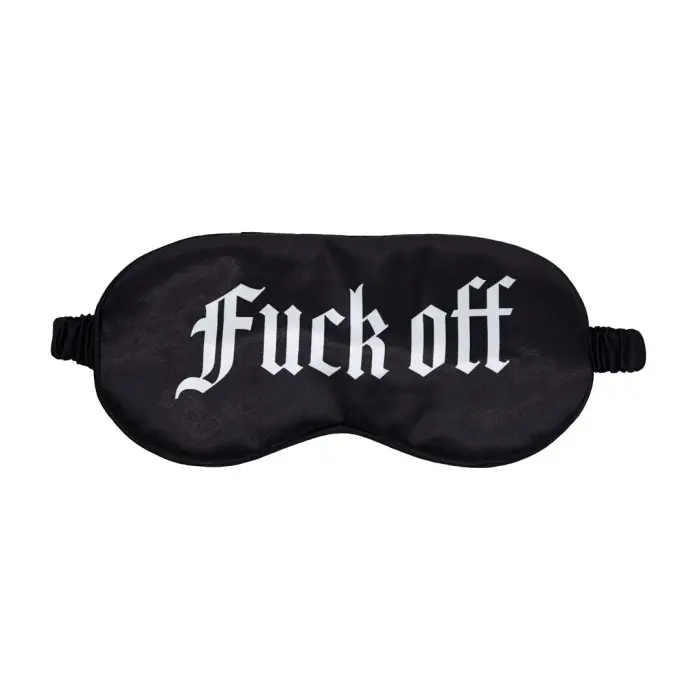 Fuck Off - Printed Satin Mask - Black Foto 10