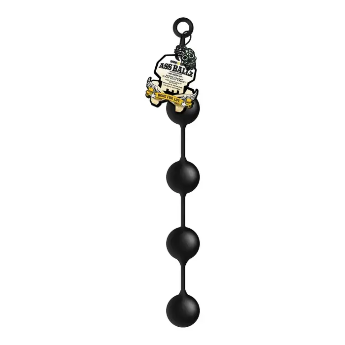 Oxballs Ass Ballz XL silikoonist anaalhelmeste süsteem – 55 cm (21.6″) – Must