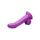 POP reālistisks dildo ar sēkliniekiem un piesūcekni – 19 cm (7.5″) – violets — Foto 4