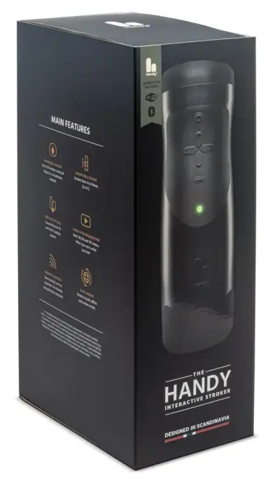 The Handy Interactive Stroker – вибрирующий мастурбатор – черный