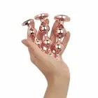 Rosy Gold Metal Plug Set 3 Sizes – Rose Gold — Photo 8