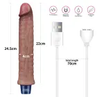 Real Softee uzlādējams silikona vibrators – 24 cm (9.5″) – rozā — Foto 2