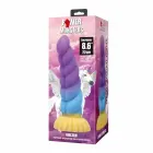 POWER MONSTERS Unicorn – fantaasialine silikoon-dildo – spiraalikujuline, kolmevärviline – 22 cm / Ø 5 cm — Foto 3