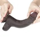 Sliding Skin Dual Layer Dildo – 18 cm (7″) – Black — Photo 2