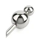 Mr. Steel анальный крюк с двойными шариками 25+40mm – серебряный — Фото 6