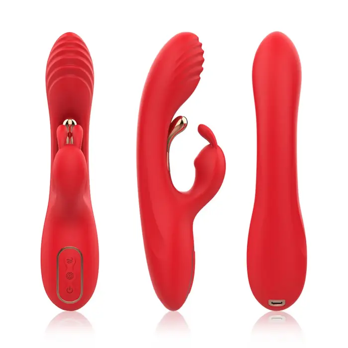 Crazy Horse красный трехточечный кролик-вибратор – 22.3 cm (8.8″)