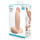 b-Vibe SlipSkin 9" Girthy – survele reageerivast silikoonist iminapaga dildo – Värv: kreemjas – 22,9 cm — Foto 1