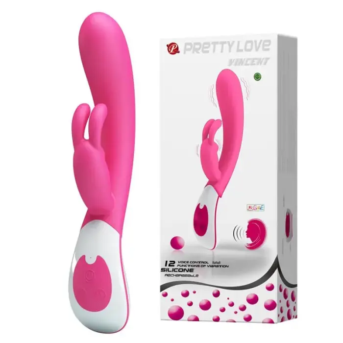 PRETTY LOVE Vincent кролик-вибратор с голосовым управлением – 21 cm – розовый