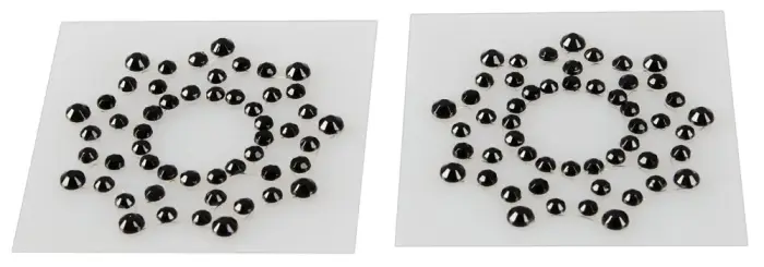 Nippelsticker Strass – melnas zvaigžņu rhinestone krūšu galu uzlīmes Foto 3
