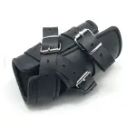Red Leather Suspension Cuff Black — Photo 2