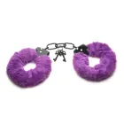 Cuffed in Fur пушистые металлические наручники – фиолетовые — Фото 3