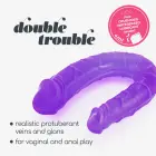 Double Trouble divpusējs dildo – 27 cm (10.6″) – Violets Foto 4