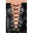 Noir „wetlook“ mini suknelė su suvarstymu – juoda – M — Nuotrauka 5