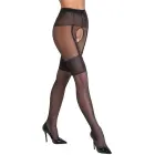 Cottelli LEGWARE Black Open-Crotch Tights with Lace Suspender Look 20 DEN — Photo 3
