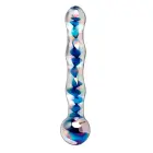 Icicles No. 8 Glass Dildo – 17.5 cm (6.9″) – Clear/Blue — Photo 2