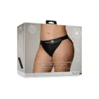 Vibrating Strap-on Panty Harness with Open Back – XL/XXL – Black — Photo 1