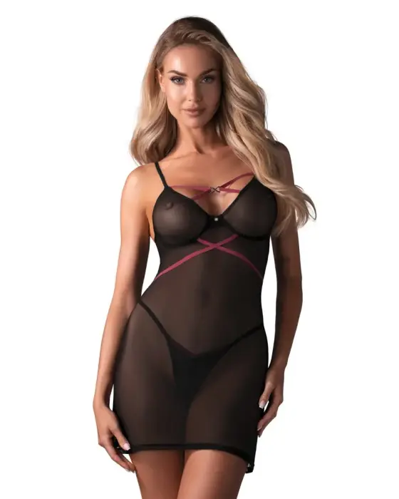 Obsessive Novenes комплект белья – чёрный – M/L