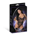 Phoenix deimantinis tinklinis bodis su grandinėmis ir kojinių diržais – juodas – L/XL Photo