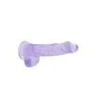 Realistic Dildo with Balls and Suction Cup – 17 cm (6.7″) – Purple — Photo 3