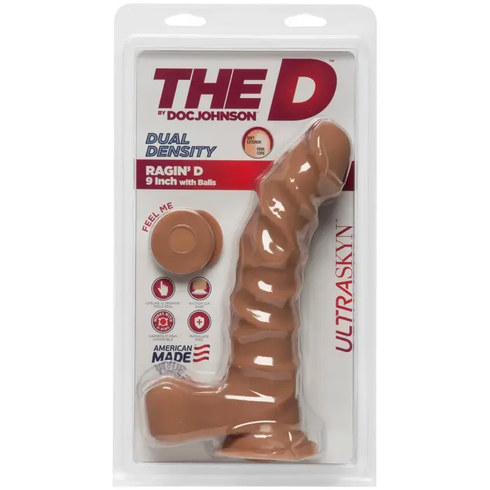 Ragin' D reālistisks ULTRASKYN dildo ar sēkliniekiem – 22 cm (9″)