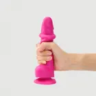 Slankiojančios odos realistiškas dildo – 20–23 cm – Violetinis — Nuotrauka 2