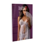 Babydoll naktskrekls un stringi komplekts – balts – L/XL Foto 2