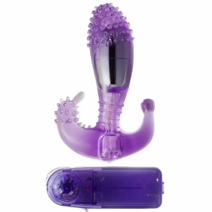 Baile Ripple Intimate Silicone Stimulator with Adjustable Vibration – 19 cm – Purple