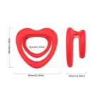 Sweetheart II Double Cock Ring – Red — Photo 5