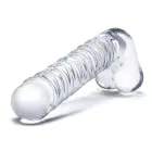 Glas sooniline klaasist dildo – 20 cm (8″) – läbipaistev — Foto 3