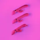 Gada Bunny Ear G-Spot Rabbit Vibrator with Pulse Wave Shaft – Pink — Photo 6