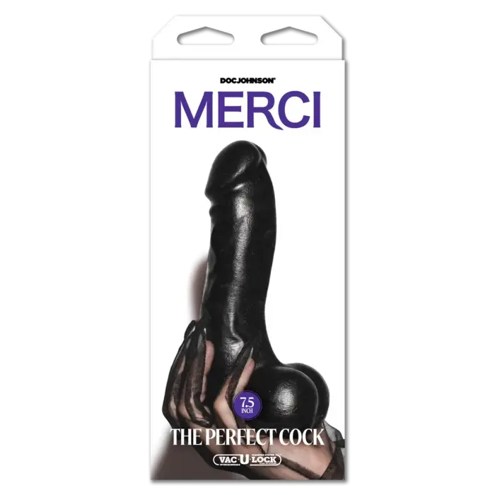 The Perfect Cock reālistisks dildo – 19 cm (7.5″) – melns