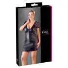 Cottelli Collection кружевное и сетчатое платье с двусторонней молнией – чёрное – 2XL — Фото 1