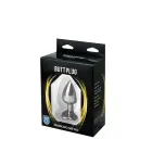Silver Heart-Shaped Butt Plug with Pink Crystal – M — Photo 3