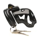 Hard Stop - Double Ring Chastity Cage - Black — Photo 5