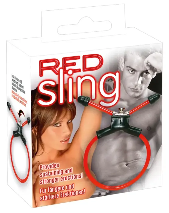 Red Sling Penis Ring – Red