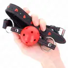 KINK Hollow Hard Red Ball Gag 6.5cm Adjustable Silicone Strap — Photo 4
