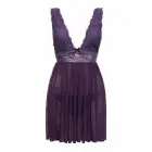 Christine Lieve Babydoll & Thong Set Purple - Lace, Wide Fit — Photo 4