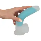 Tumsā spīdošs reālistisks dildo – 20.5 cm (8.1″) – Tirkīza — Foto 5