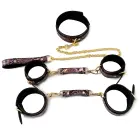 3 Piece BDSM Set Gold/Pink Reptile — Photo 2