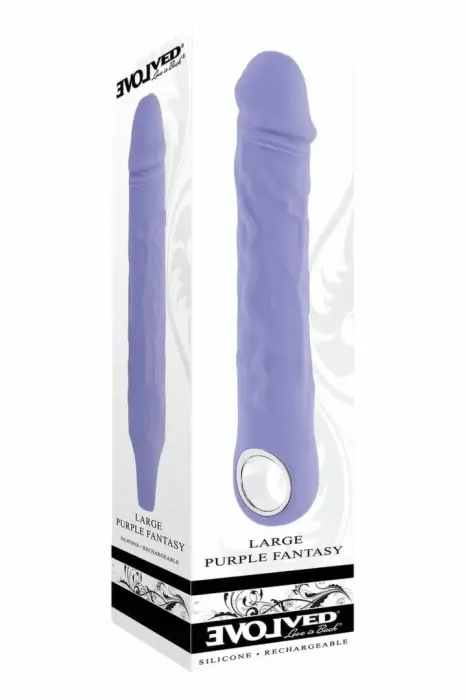 EVOLVED Large Purple Fantasy – реалистичный вибратор – анатомический ствол – 10 скоростей – фиолетовый – 24 см
