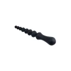 NMC 8.5 Inch Ribbed Silicone Anal Ball Beads – melnas – elastīgas savienotas sfēras – 21,6 cm — Foto 4