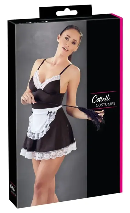 Cottelli Collection istabenes kleita ar regulējamām lencītēm un mežģīņu akcentiem – S