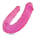Crushious Deep Diver dubultais dildo ar anālo lubrikantu – 20 cm (8″) – Rozā Foto 6
