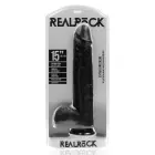 Extra Large Straight Dildo with Balls and Suction Cup – 38 cm (15″) – Black — Photo 1