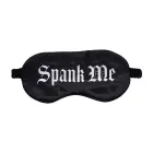 Spank Me - Printed Satin Mask - Black Foto 10